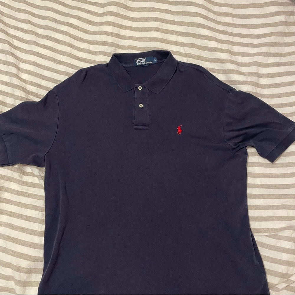 Polo by Ralph Lauren Men's Dark Blue Polo Shirt